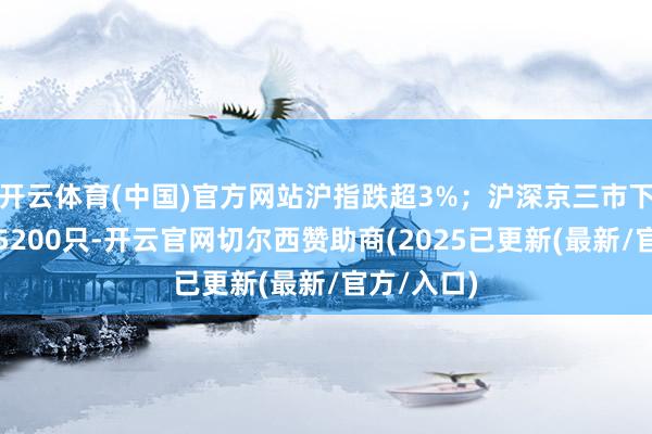 开云体育(中国)官方网站沪指跌超3%；沪深京三市下落个股达5200只-开云官网切尔西赞助商(2025已更新(最新/官方/入口)